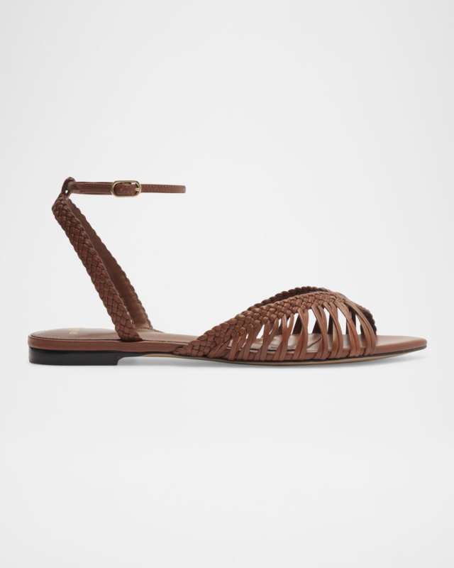 Agatha Leather Flat Sandals